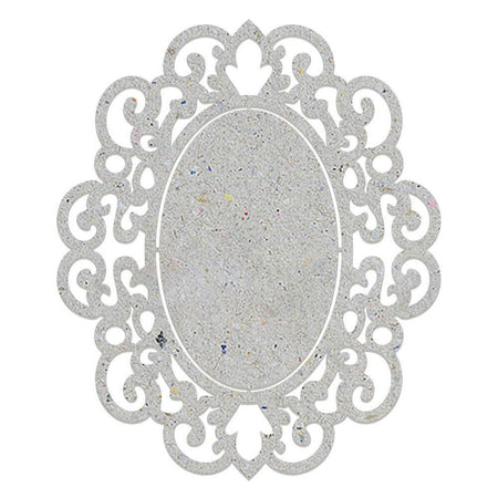Kit com 2 unidades Chipboard Litoarte CHIP-049 Moldura Oval II 10x12cm - Palácio da Arte