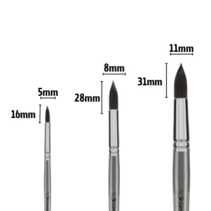 Kit de Pincel Aquarela Premium Condor 5500 com 3 Peças - Palácio da Arte