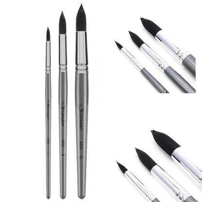 Kit de Pincel Aquarela Premium Condor 5500 com 3 Peças - Palácio da Arte
