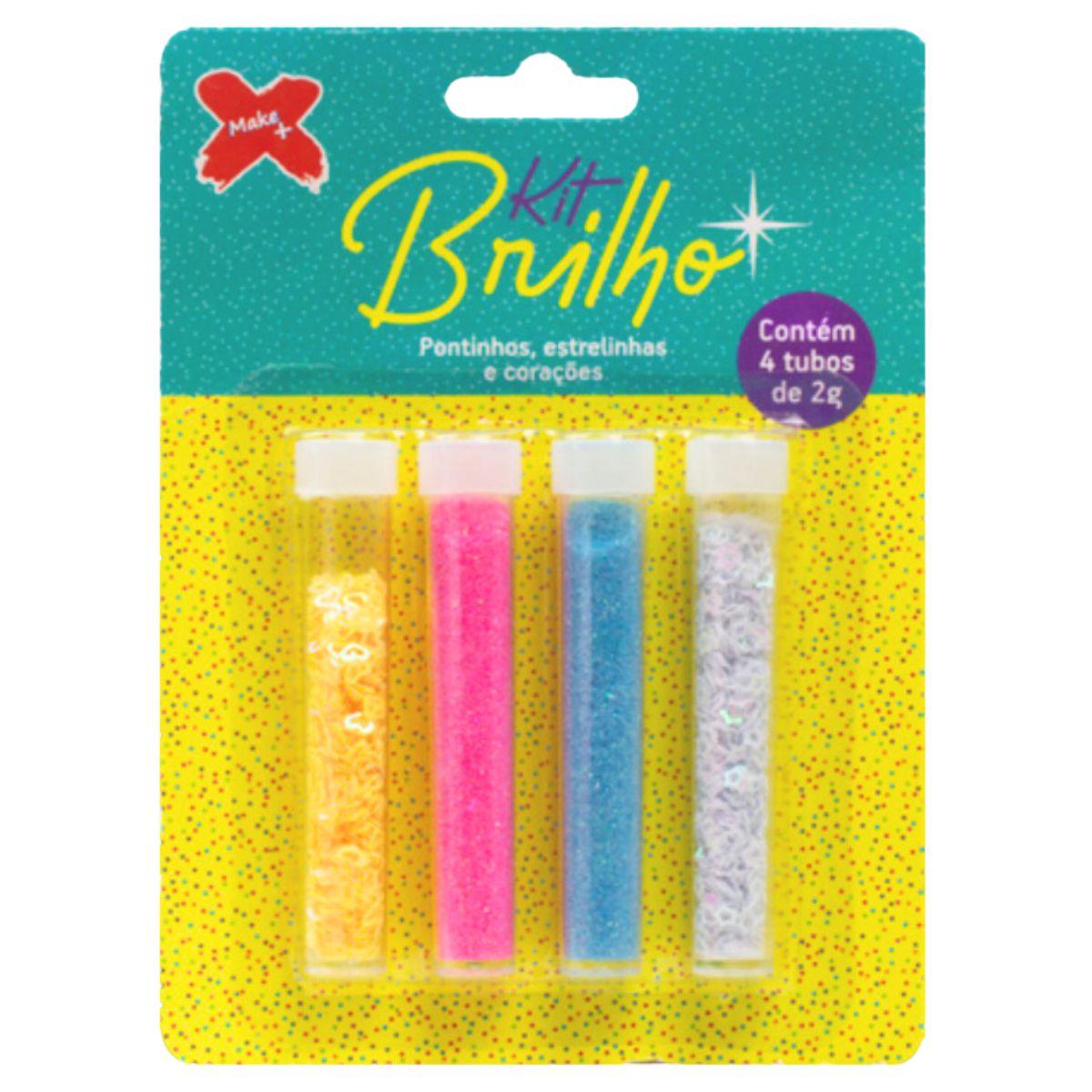 Kit Glitter Brilho em Poliéster Nº 3 Make Mais 2g com 4 Unidades - Palácio da Arte