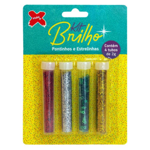 Kit Glitter Brilho em Poliéster Nº 4 Make Mais 2g com 4 Unidades - Palácio da Arte