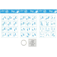 Kit Mini Stencil Litoarte STMI2-001 4,5cm Alfabeto Lettering 36 peças - Palácio da Arte