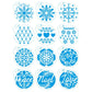 Kit Mini Stencil Litoarte STMIN-002 4,5cm Natal Flocos de Neve e Bolas de Natal 12 peças - Palácio da Arte