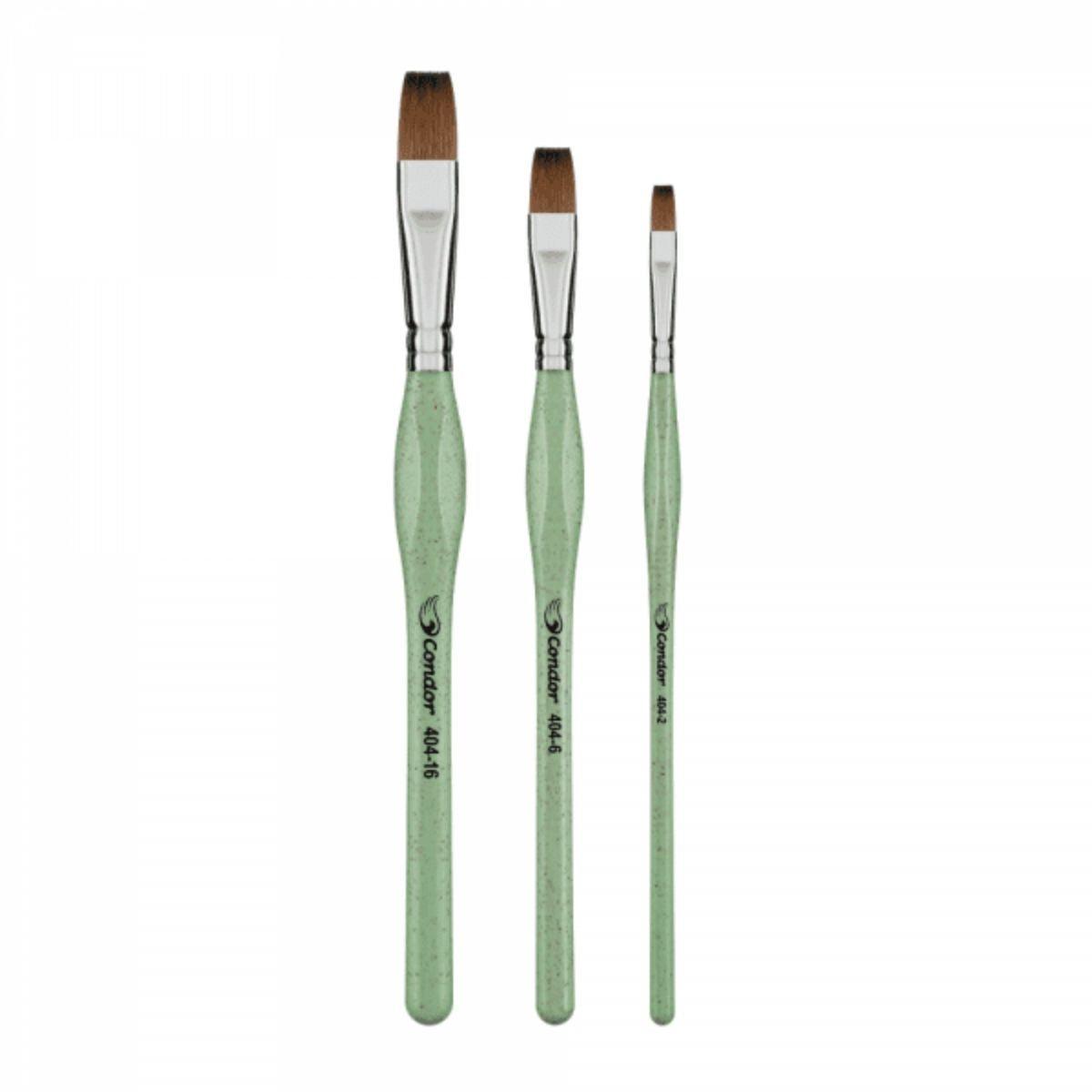 Kit Pincéis Artísticos Condor 404 com 3 Unidades - Palácio da Arte