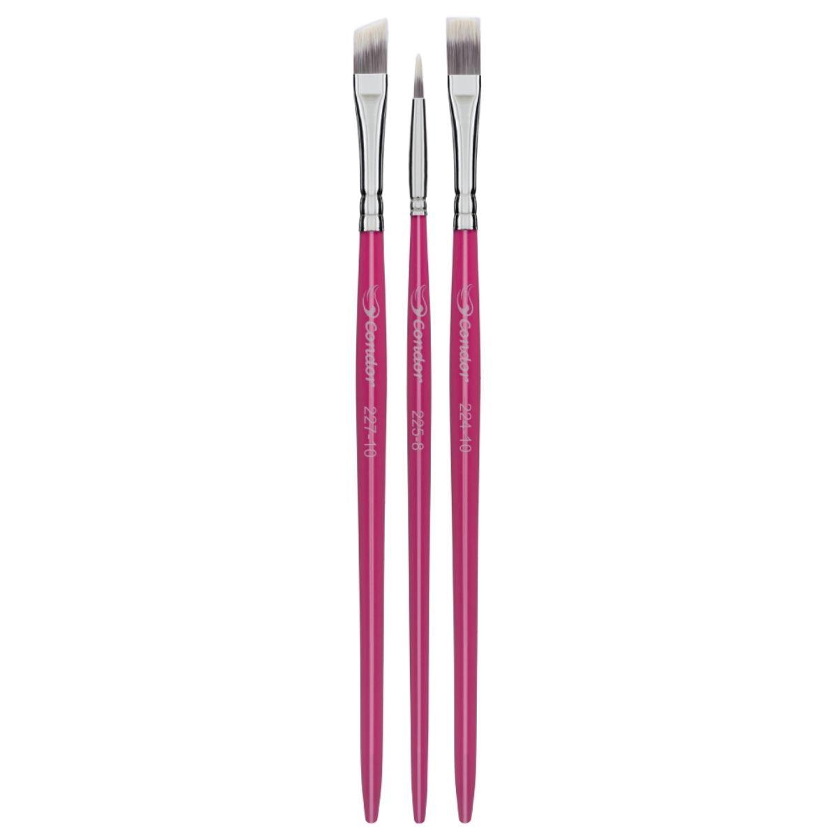 Kit Pincéis Artísticos Condor 596/3 3 peças - Palácio da Arte