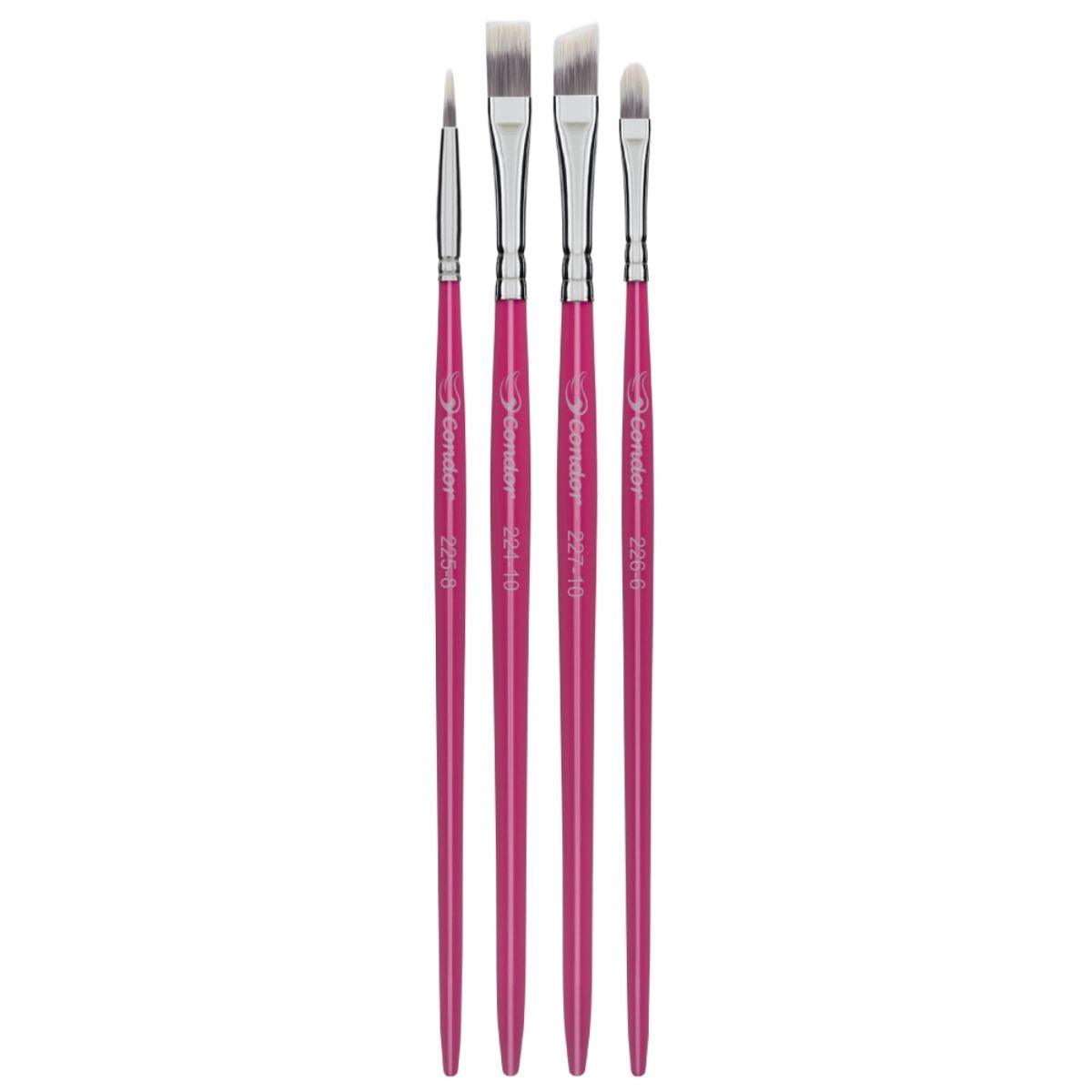 Kit Pincéis Artísticos Condor 596/4 4 peças - Palácio da Arte