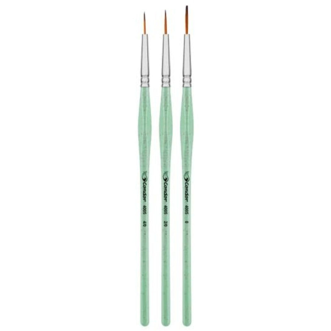 Kit Pincéis Ergonômicos Filete para Pintura 4005 - Palácio da Arte