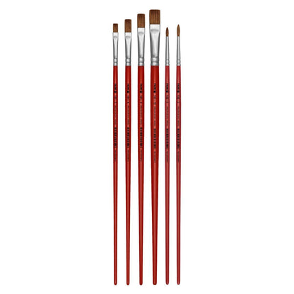 Kit Pincéis para Pintura 6235 Pelo Orelha de Boi com 6 unidades Pincéis Tigre - Palácio da Arte