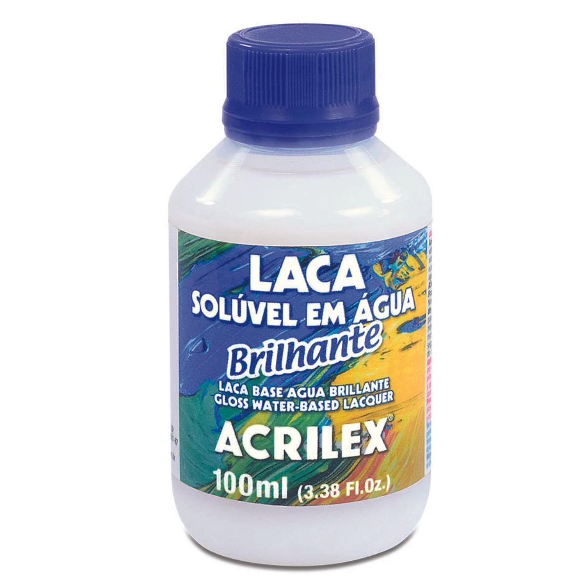 Laca Brilhante Acrilex Solúvel em Água 100ml - Palácio da Arte