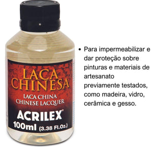 Laca Chinesa Acrilex 100ml - Palácio da Arte