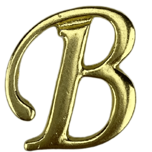 Letras em Metal Dourado 2cm de altura - Palácio da Arte