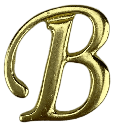 Letras em Metal Dourado 2cm de altura - Palácio da Arte