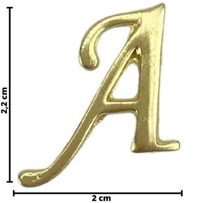 Letras em Metal Dourado 2cm de altura - Palácio da Arte