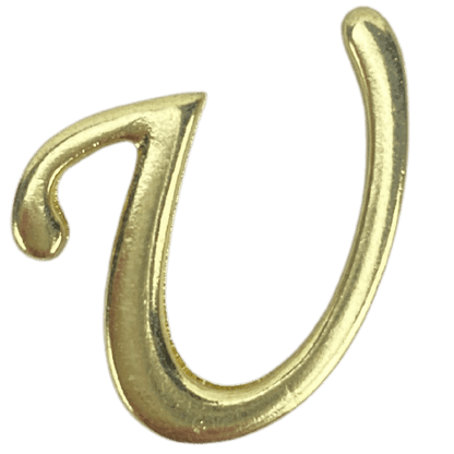 Letras em Metal Dourado 2cm de altura - Palácio da Arte