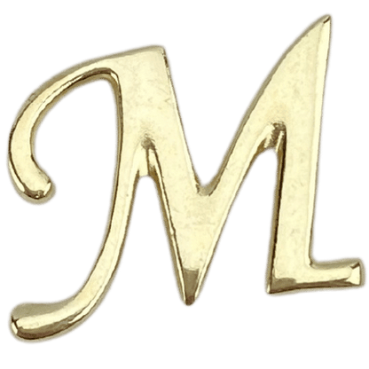 Letras em Metal Dourado 2cm de altura - Palácio da Arte