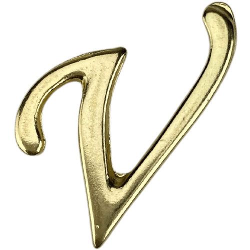 Letras em Metal Dourado 2cm de altura - Palácio da Arte