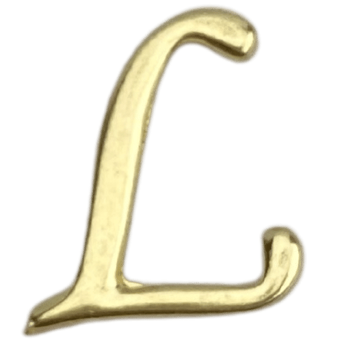 Letras em Metal Dourado 2cm de altura - Palácio da Arte