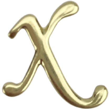 Letras em Metal Dourado 2cm de altura - Palácio da Arte