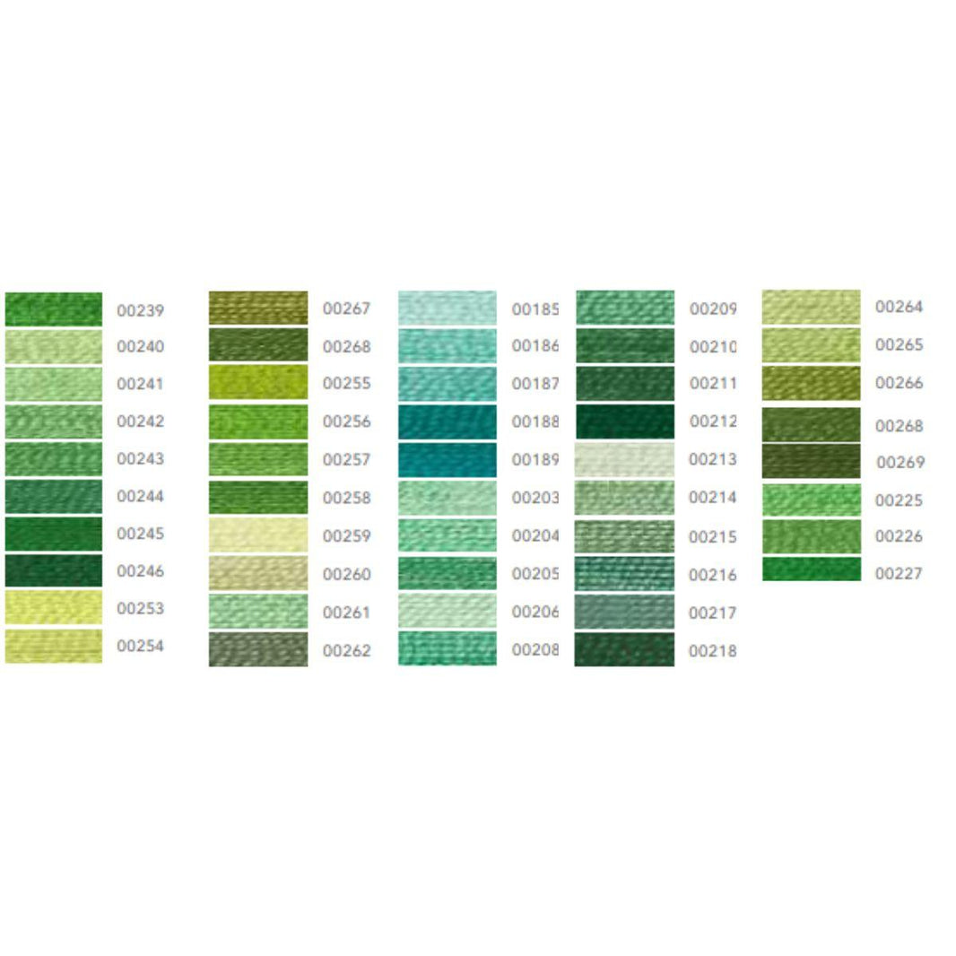 Linha Meada Bordado Anchor Mouline 8 Metros Tons de Verde - Palácio da Arte