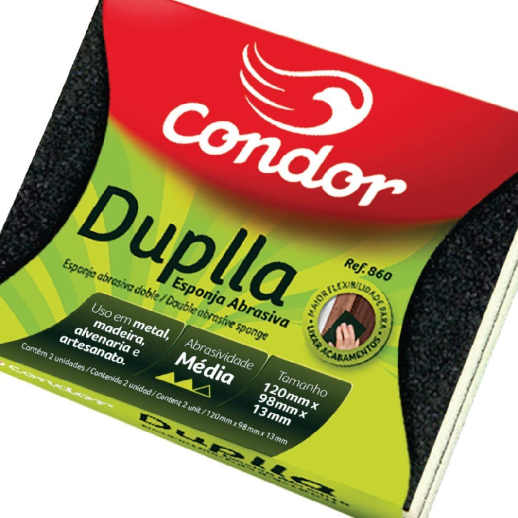 Lixa Esponja Abrasiva Dupla Media Condor - Palácio da Arte