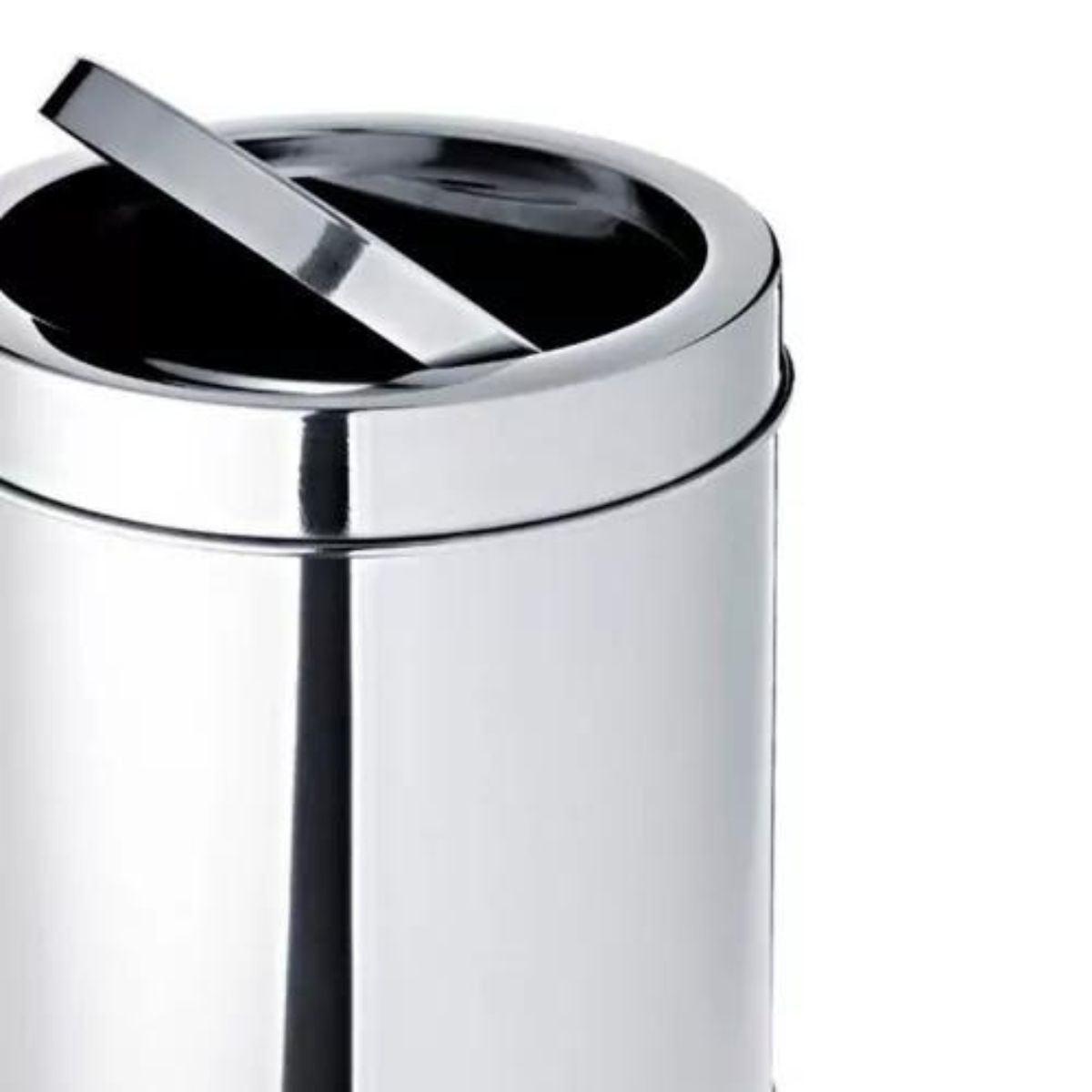 Lixeira Brinox Inox com Tampa Basculante 5,4 Litros Decorline 3032/202 - Palácio da Arte