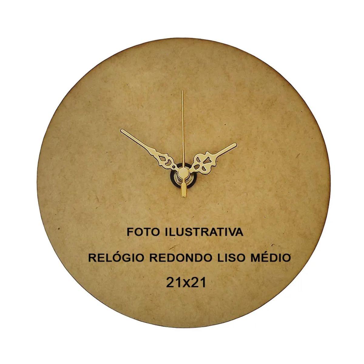 Máquina de Relógio Tic Tac Quartz de Parede 13mm com Ponteiros Colonial 6cm Ouro - Palácio da Arte