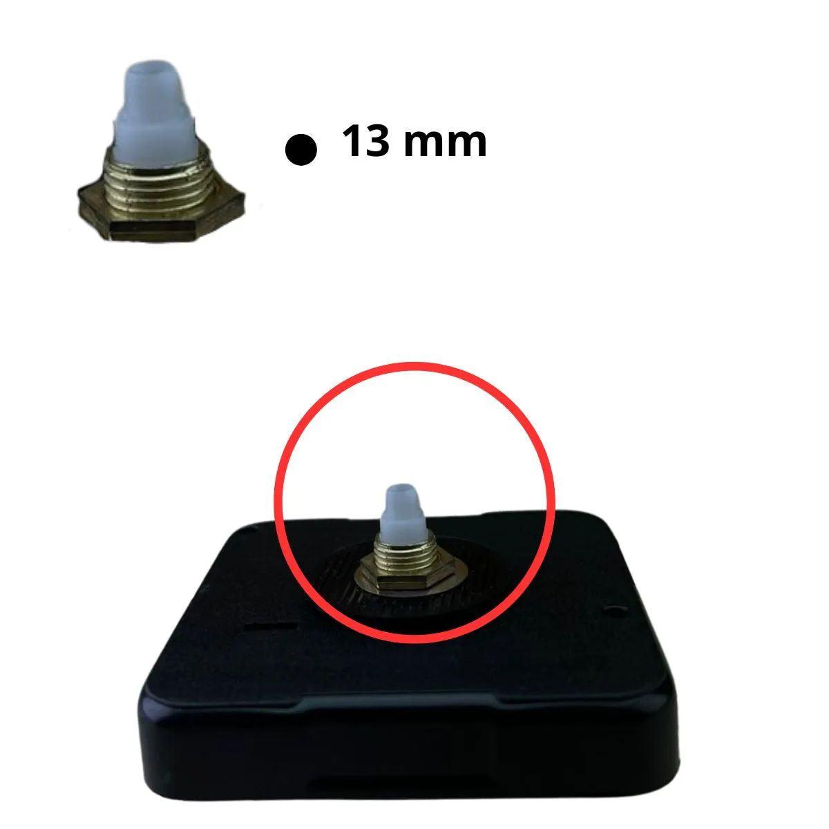 Máquina de Relógio Tic Tac Quartz de Parede 13mm com Ponteiros Colonial 7cm Preto e Vermelho - Palácio da Arte