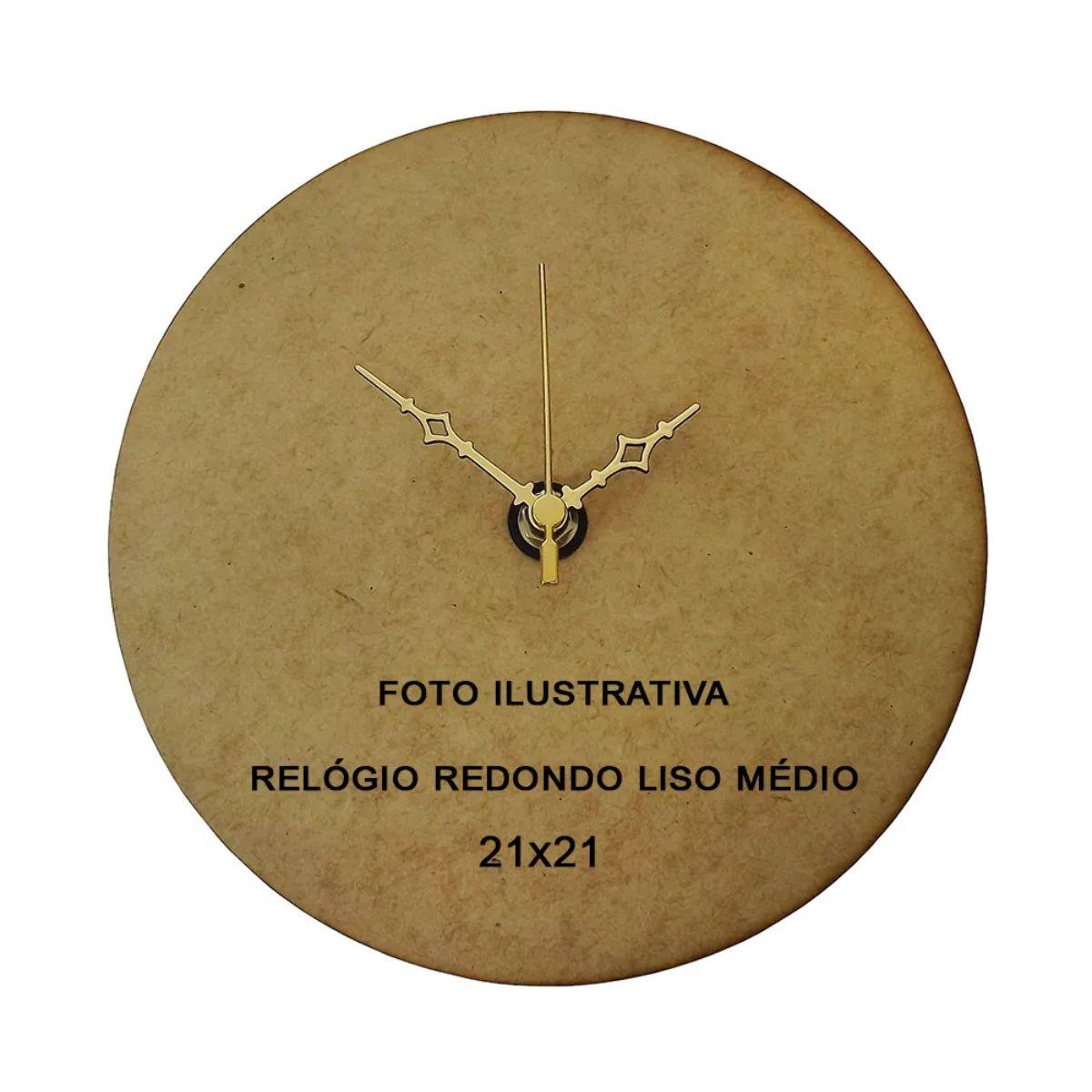 Máquina de Relógio Tic Tac Quartz de Parede 13mm com Ponteiros Universal 6cm Ouro - Palácio da Arte