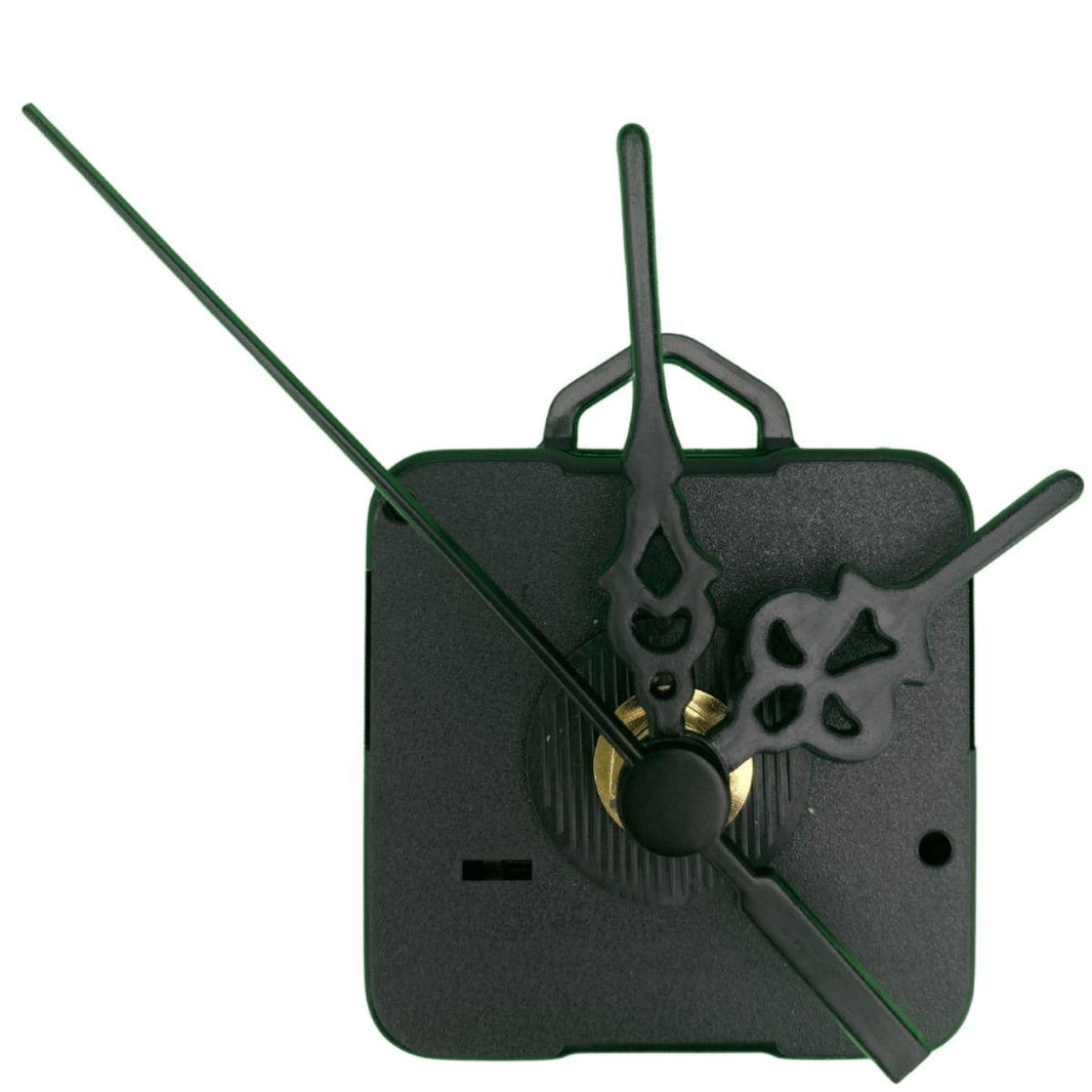 Máquina de Relógio Tic Tac Quartz de Parede 17mm com Ponteiros Colonial 6cm Preto - Palácio da Arte
