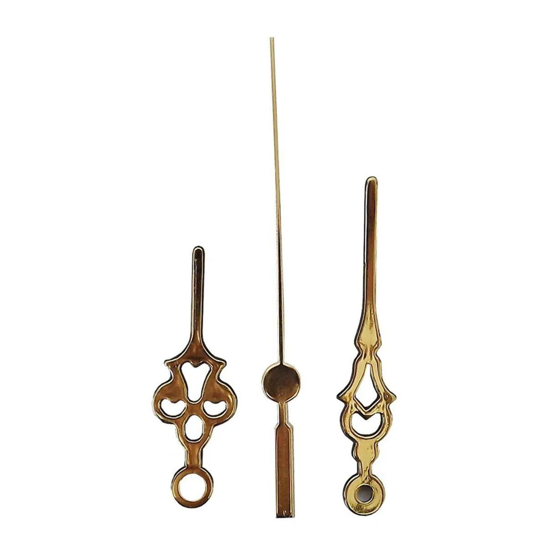 Máquina de Relógio Tic Tac Quartz de Parede 17mm com Ponteiros Colonial 7cm Ouro - Palácio da Arte