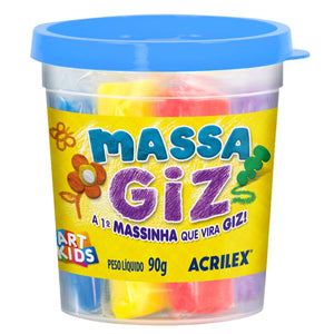 Massa Acrilex Giz Colorida 100g - Palácio da Arte