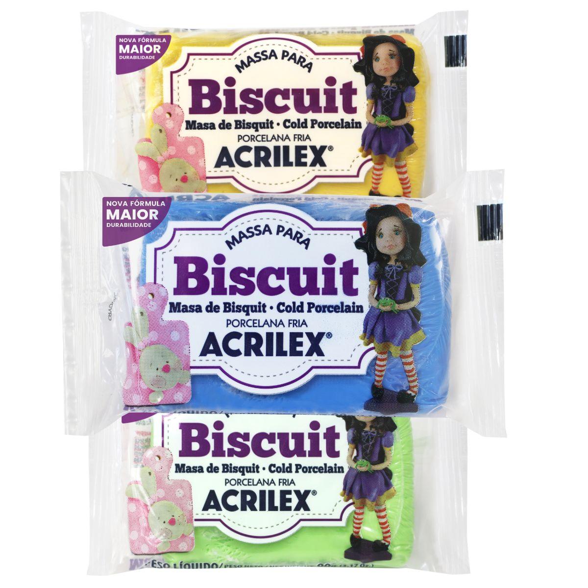 Massa para Biscuit Acrilex 90g Porcelana Fria - Palácio da Arte