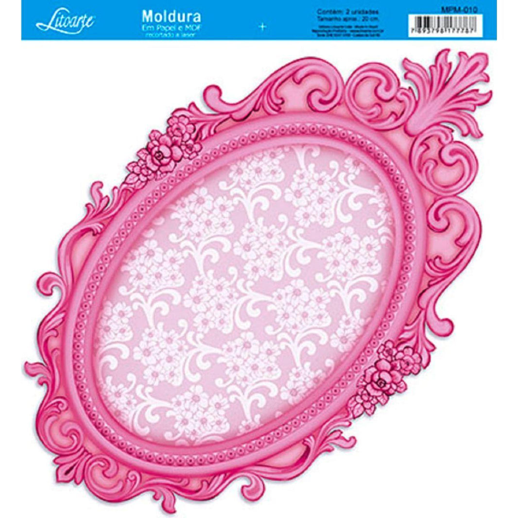 Molduras em MDF Litoarte MPM-010 20cm Rosa Claro - Palácio da Arte