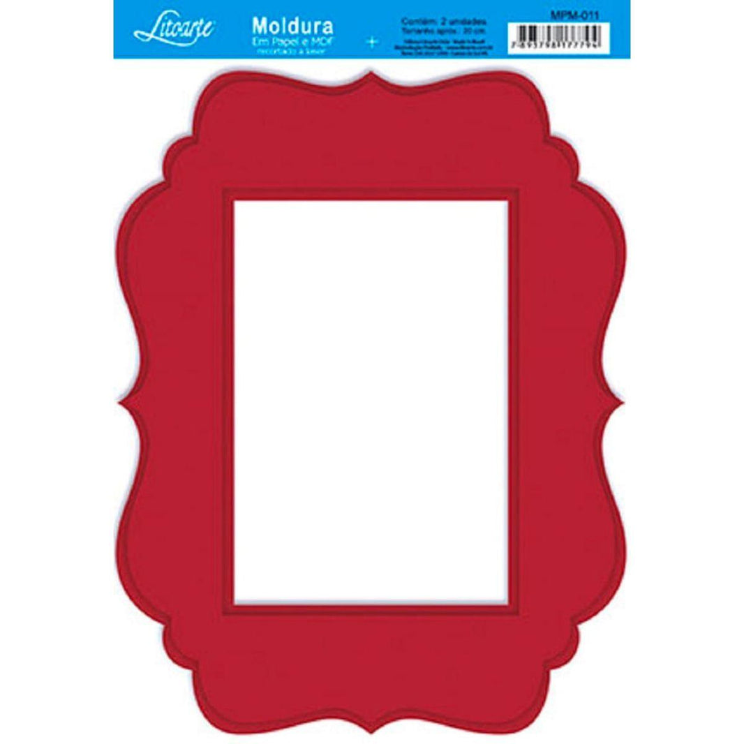 Molduras em MDF Litoarte MPM-011 20cm Vermelho - Palácio da Arte