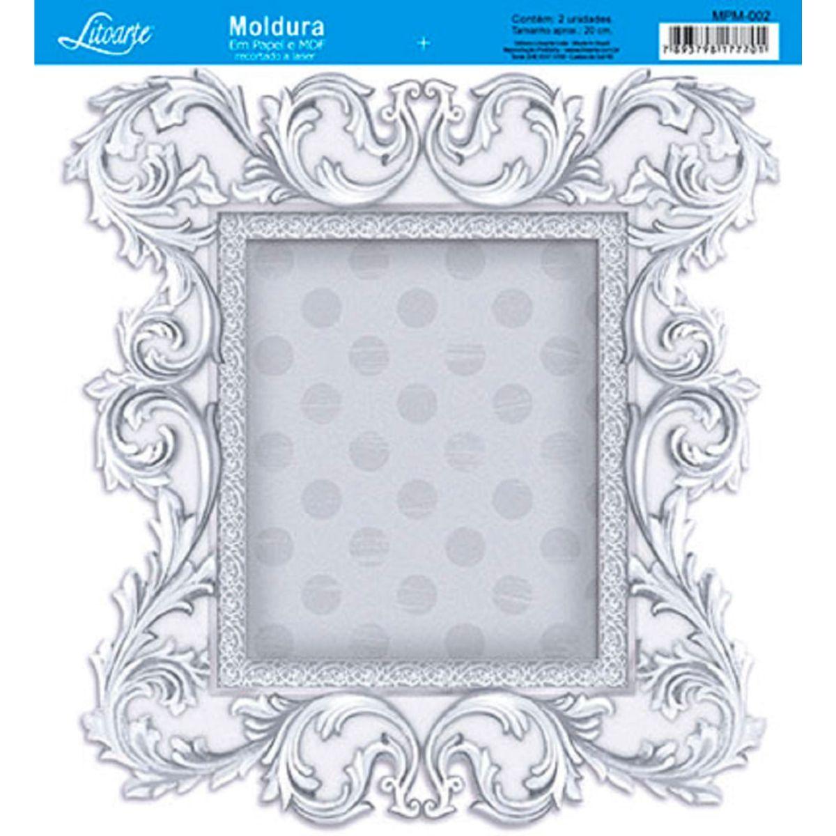 Molduras em MDF MPM-002 MPM-002 20cm Cinza - Palácio da Arte