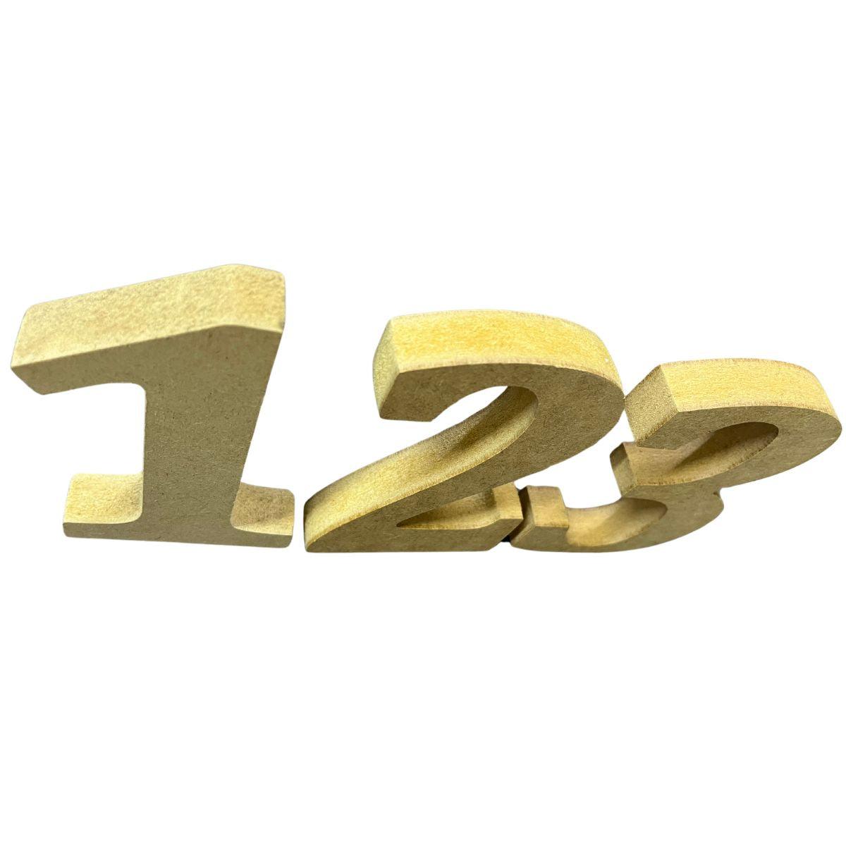 Números em MDF 12cm de Altura e 1,8cm de Espessura - Palácio da Arte