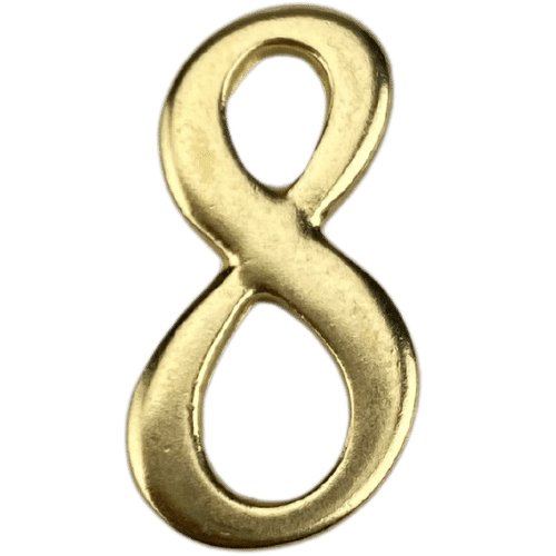 Números em Metal Dourado 1,9x1,3cm - Palácio da Arte