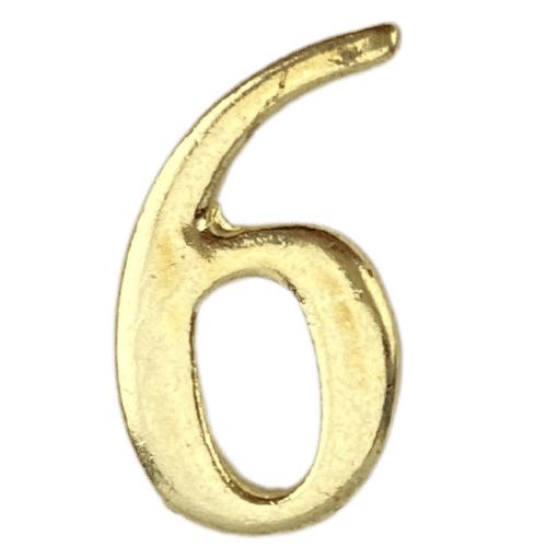 Números em Metal Dourado 1,9x1,3cm - Palácio da Arte