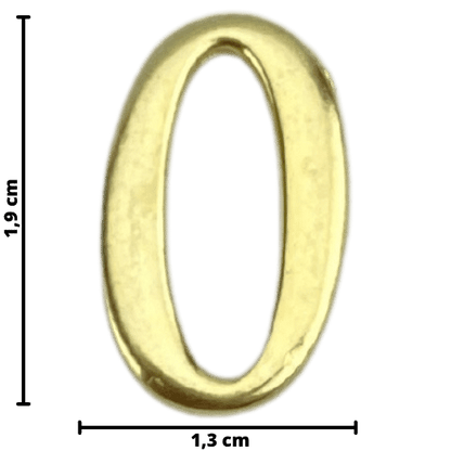 Números em Metal Dourado 1,9x1,3cm - Palácio da Arte