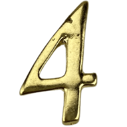 Números em Metal Dourado 1,9x1,3cm - Palácio da Arte
