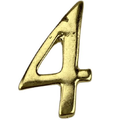 Números em Metal Dourado 1,9x1,3cm - Palácio da Arte