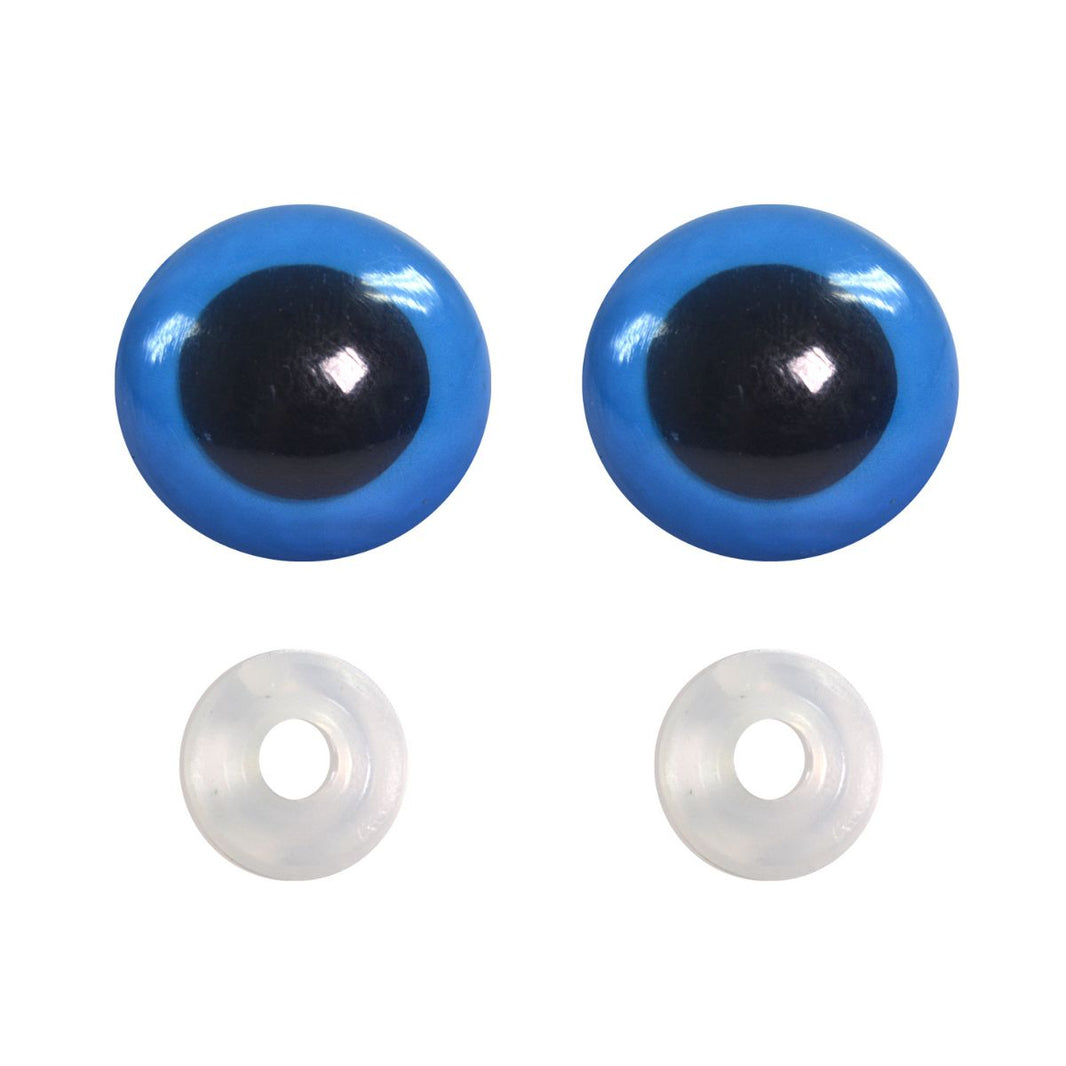 Olhos Azul para Amigurumi Círculo com 5 pares e Trava - Palácio da Arte