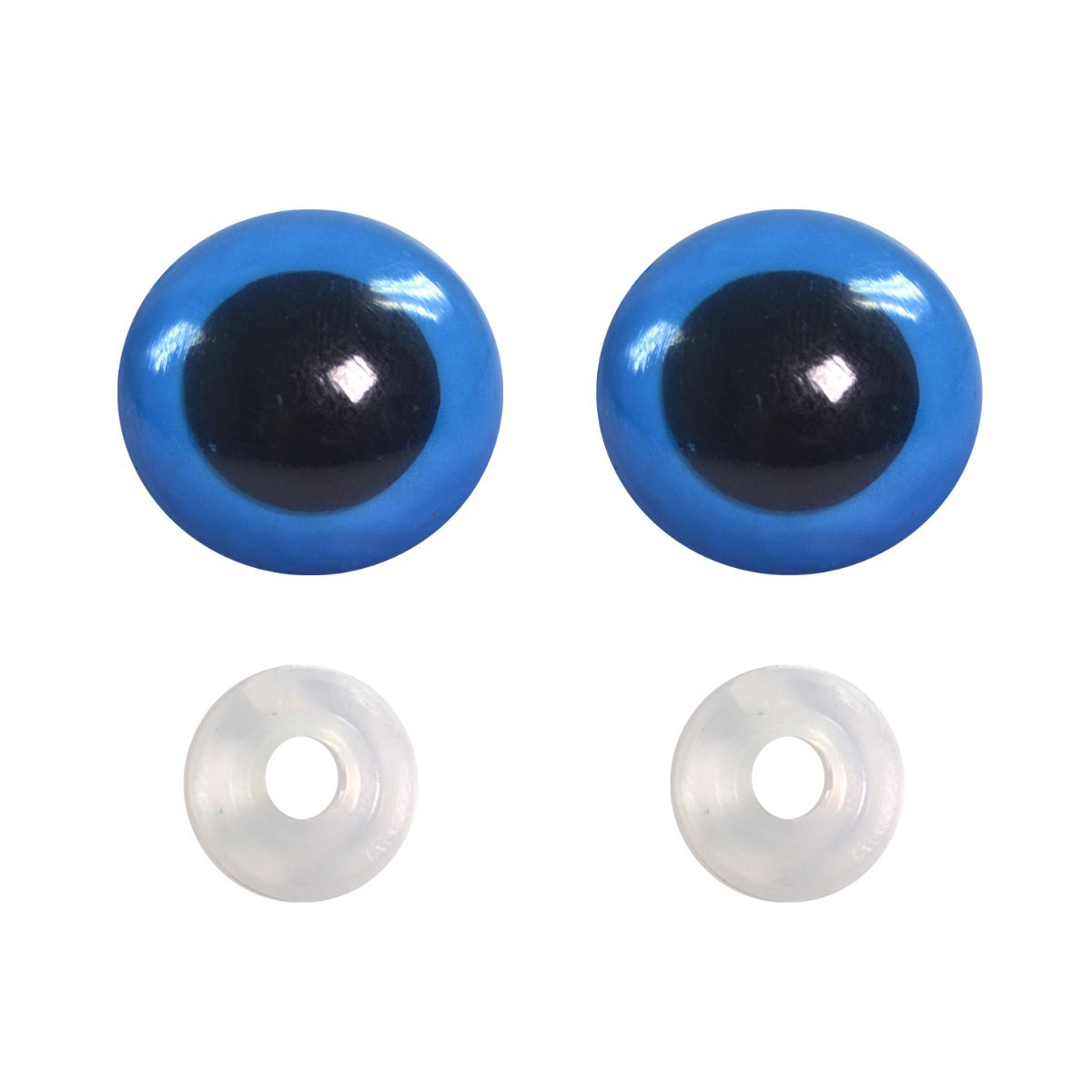 Olhos Azul para Amigurumi Círculo com 5 pares e Trava - Palácio da Arte