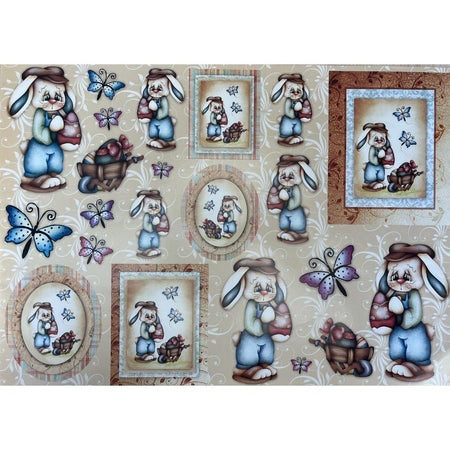 Papel Decoupage 34x48 LDP-010 Páscoa Coelhinho com Ovo - Palácio da Arte