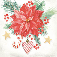 Papel Decoupage Adesiva Litoarte DANX-015 Natal Poinsétia 10x10cm - Palácio da Arte