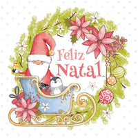 Papel Decoupage Adesiva Litoarte DANX-017 Feliz Natal 10x10cm - Palácio da Arte