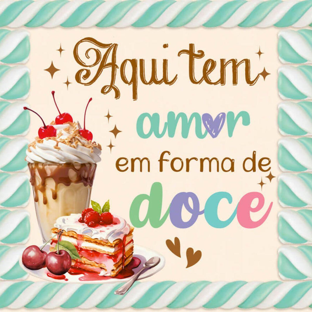 Papel Decoupage Adesiva Litoarte DAX-210 Aqui Tem Amor 10x10 - Palácio da Arte