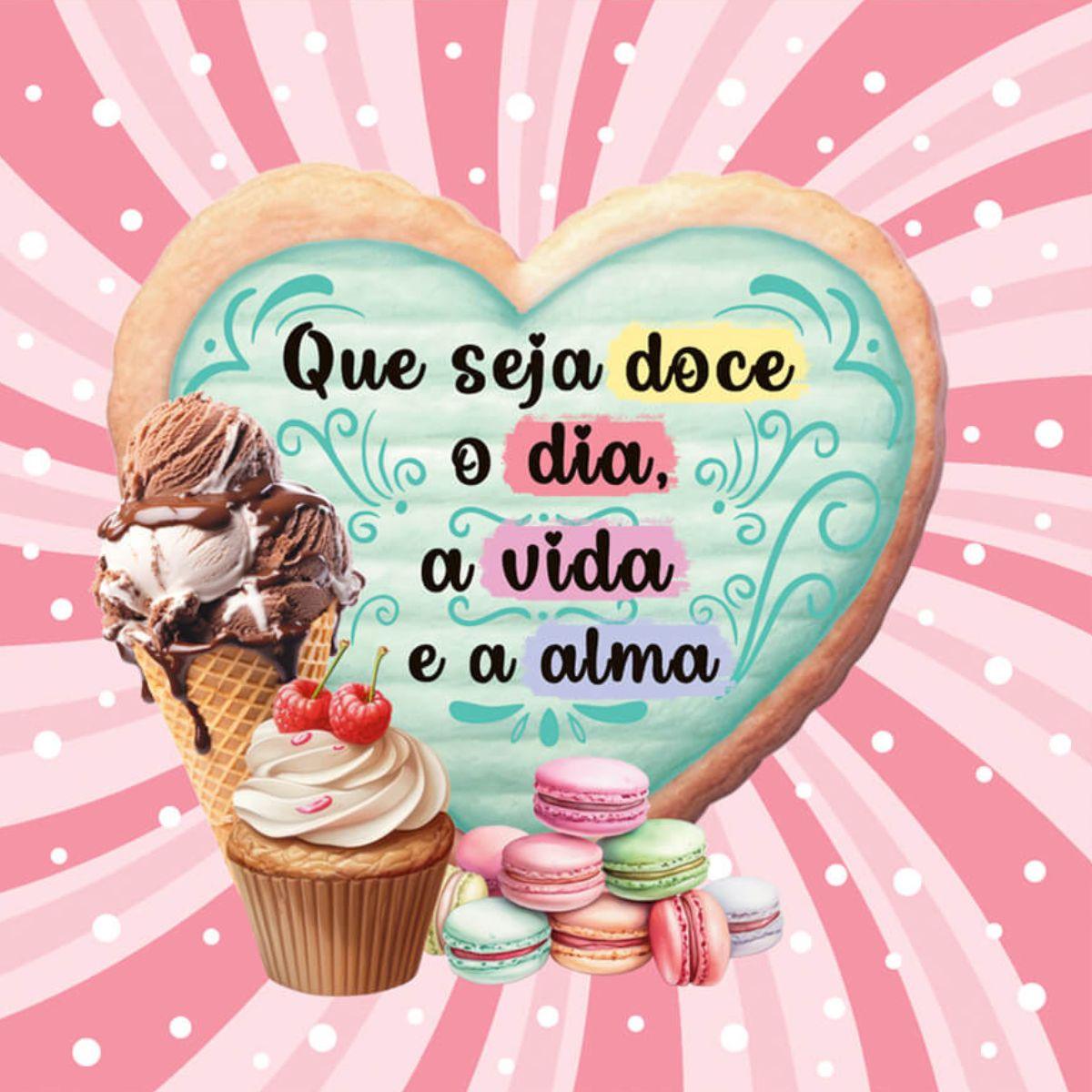 Papel Decoupage Adesiva Litoarte DAX-211 Que Seja Doce 10x10cm - Palácio da Arte