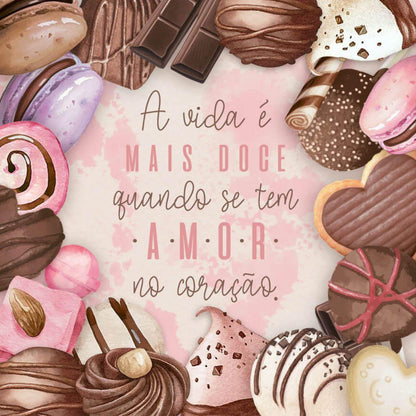 Papel Decoupage Adesiva Litoarte DAX-212 Doce Vida 10x10cm - Palácio da Arte