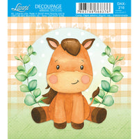 Papel Decoupage Adesiva Litoarte DAX-216 Fazendinha Cavalo 10x10cm - Palácio da Arte